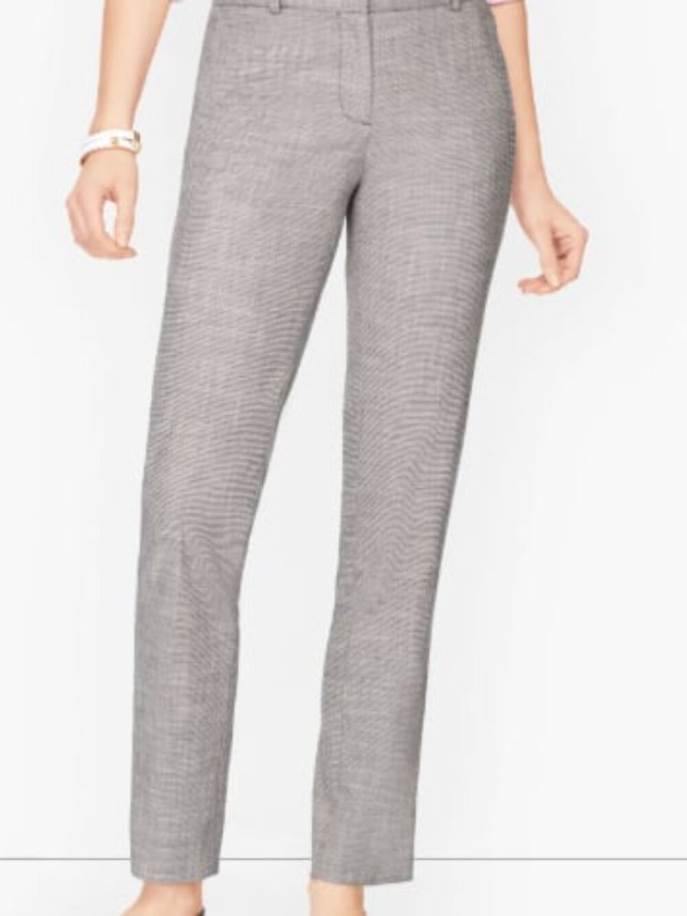 Talbots High Waist Grey Tailored Ankle Pants